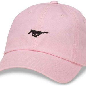 Officially Licensed Ford Mustang Micro Pony Dad Hat, Strapback, Chix Pink, NWT